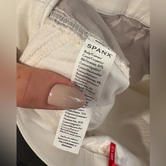 Spanx Women's Jeans Seamed Front Wide Leg inn Ecru Wash Pull-on XL - Picture 2 of 10